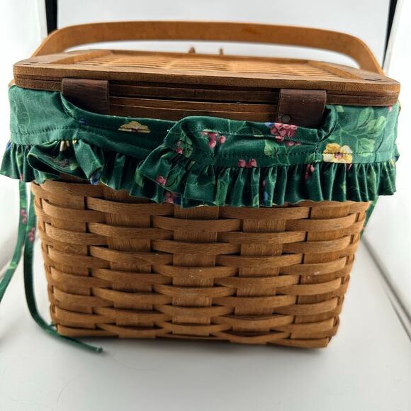 Longaberger 1990 Hostess Brown Remembrance Basket Liner Set Medium - Picture 2 of 9